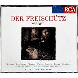 Weber, Nicolai, Ollendorf, Watson, Frick CD Der Freischütz 2CD  kansi EX levy EX Käytetty CD
