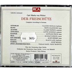 Weber, Nicolai, Ollendorf, Watson, Frick CD Der Freischütz 2CD  kansi EX levy EX Käytetty CD