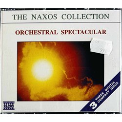 Beethoven, Back, Grieg, Brahms ym. CD Naxos Collection Orchestral Spectacular 3CD  kansi EX levy EX Käytetty CD
