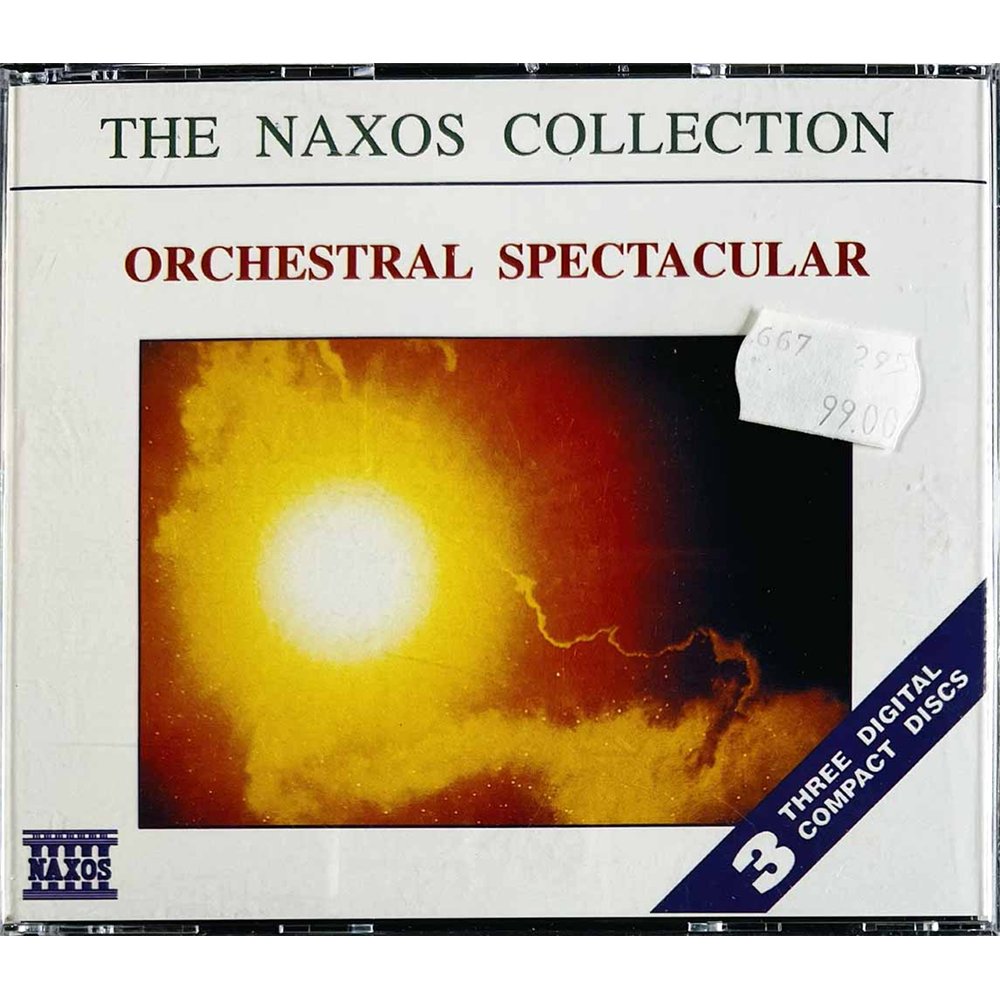 Beethoven, Back, Grieg, Brahms ym. CD Naxos Collection Orchestral Spectacular 3CD  kansi EX levy EX Käytetty CD
