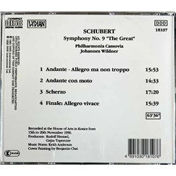 Schubert Franz CD Symphony No. 9 The Great  kansi EX levy EX Käytetty CD