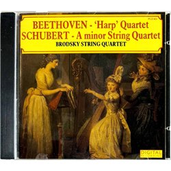 Beethoven, Schubert, Brodsky String Quartet CD A Minor String Quartet / 'Harp' Quartet  kansi EX levy EX Käytetty CD