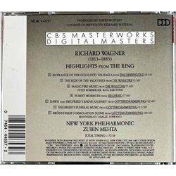 Wagner Richard, Zubin Mehta CD Highlights from "the Ring"  kansi EX levy EX Käytetty CD