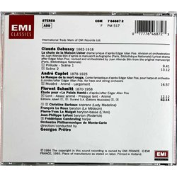 Debussy,  Orchestre Philharmonique De Monte Carlo CD La Chute De La Maison Usher  kansi EX levy EX Käytetty CD