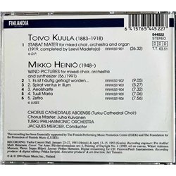 Kuula Toivo, Mikko Heiniö CD Stabat Mater, Wind Pictures  kansi EX levy EX Käytetty CD