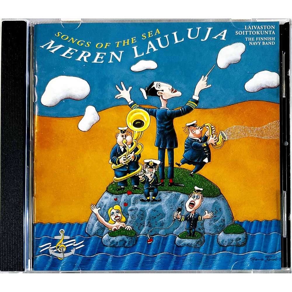 Laivaston Soittokunta CD Meren lauluja  kansi EX levy EX Käytetty CD