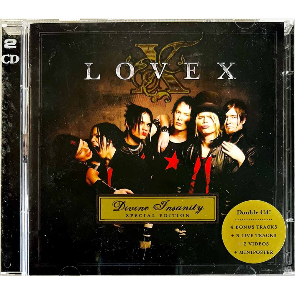 Lovex CD Divine Insanity 2CD  kansi EX levy EX Käytetty CD