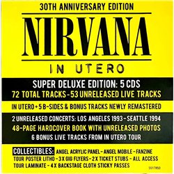 Nirvana uusi CD In Utero, Deluxe 30th Anniversary 5CD uusi CD