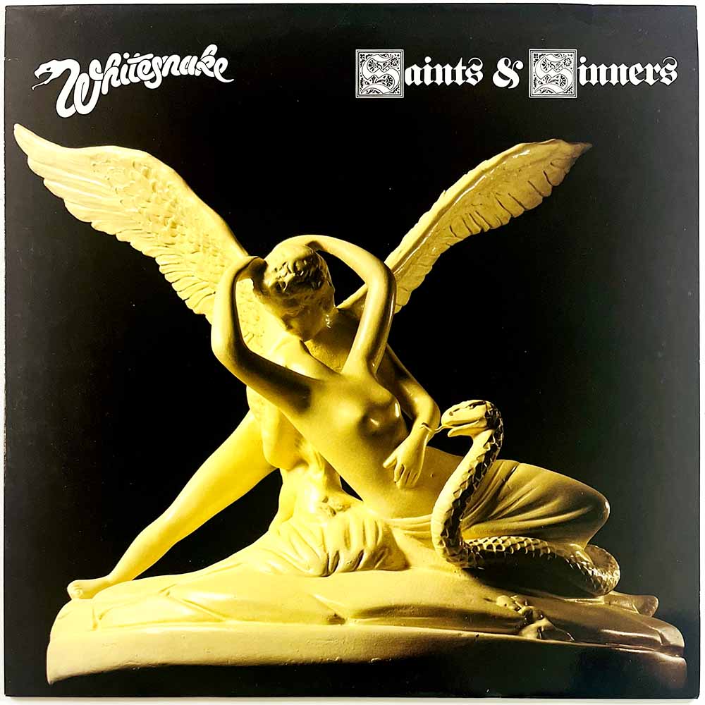 Whitesnake LP Saints & Sinners  kansi EX- levy VG+ Käytetty LP