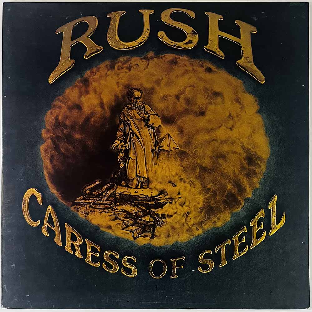 Rush LP Caress of steel  kansi EX levy EX Käytetty LP
