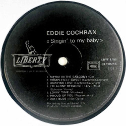 Cochran Eddie 1957 LBYF 1158 Singin’ to my baby Begagnat LP