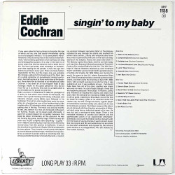 Cochran Eddie 1957 LBYF 1158 Singin’ to my baby Begagnat LP