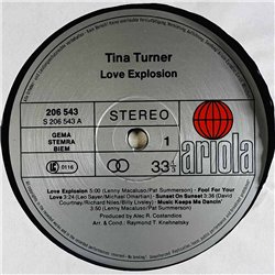 Turner Tina LP Love explosion  kansi EX- levy EX Käytetty LP
