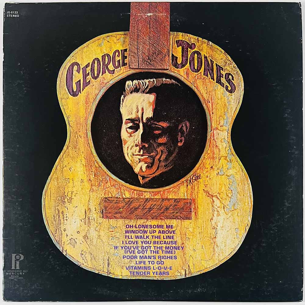 Jones George LP Oh Lonesome Me  kansi VG+ levy EX Käytetty LP