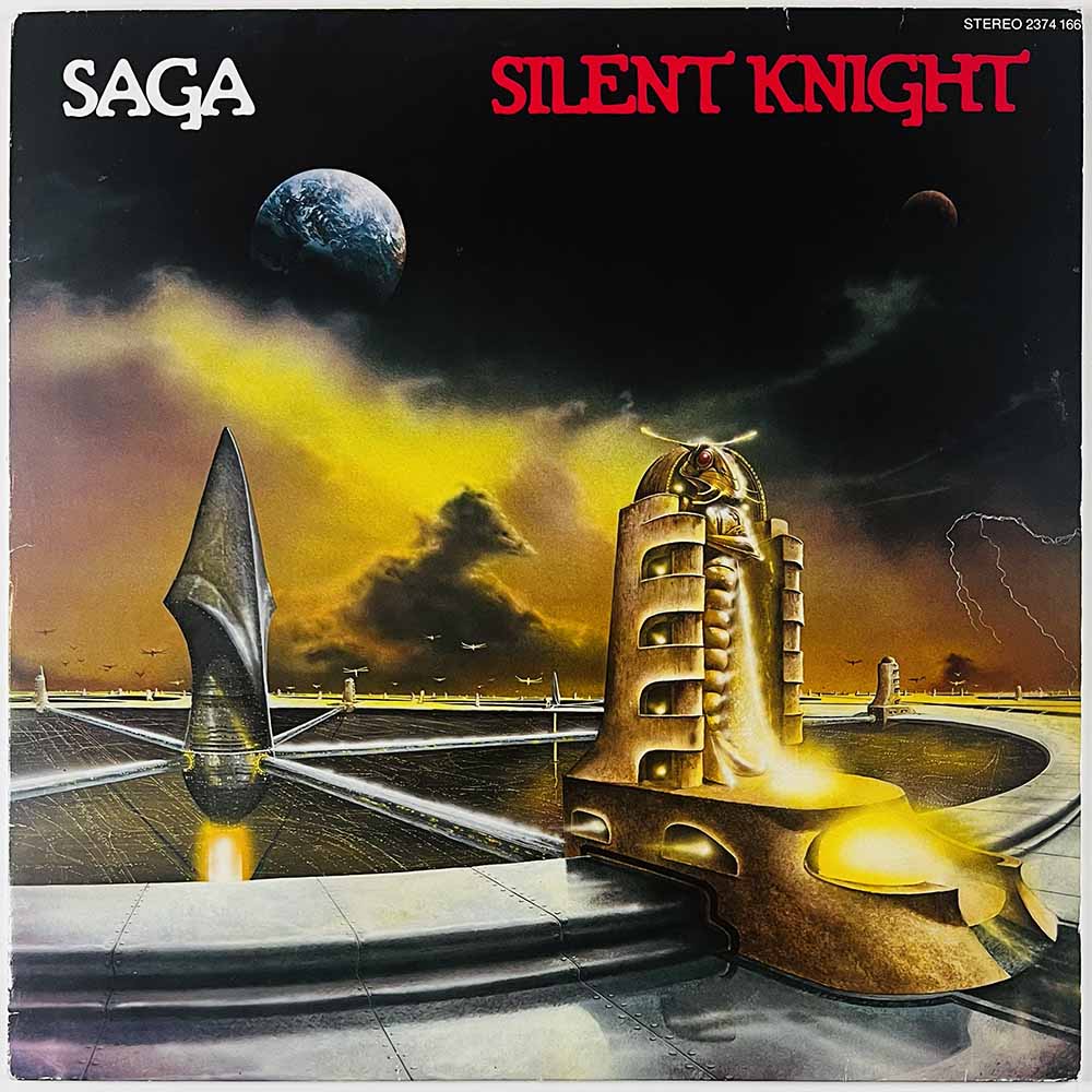 Saga LP Silent Knight  kansi VG+ levy EX- Käytetty LP