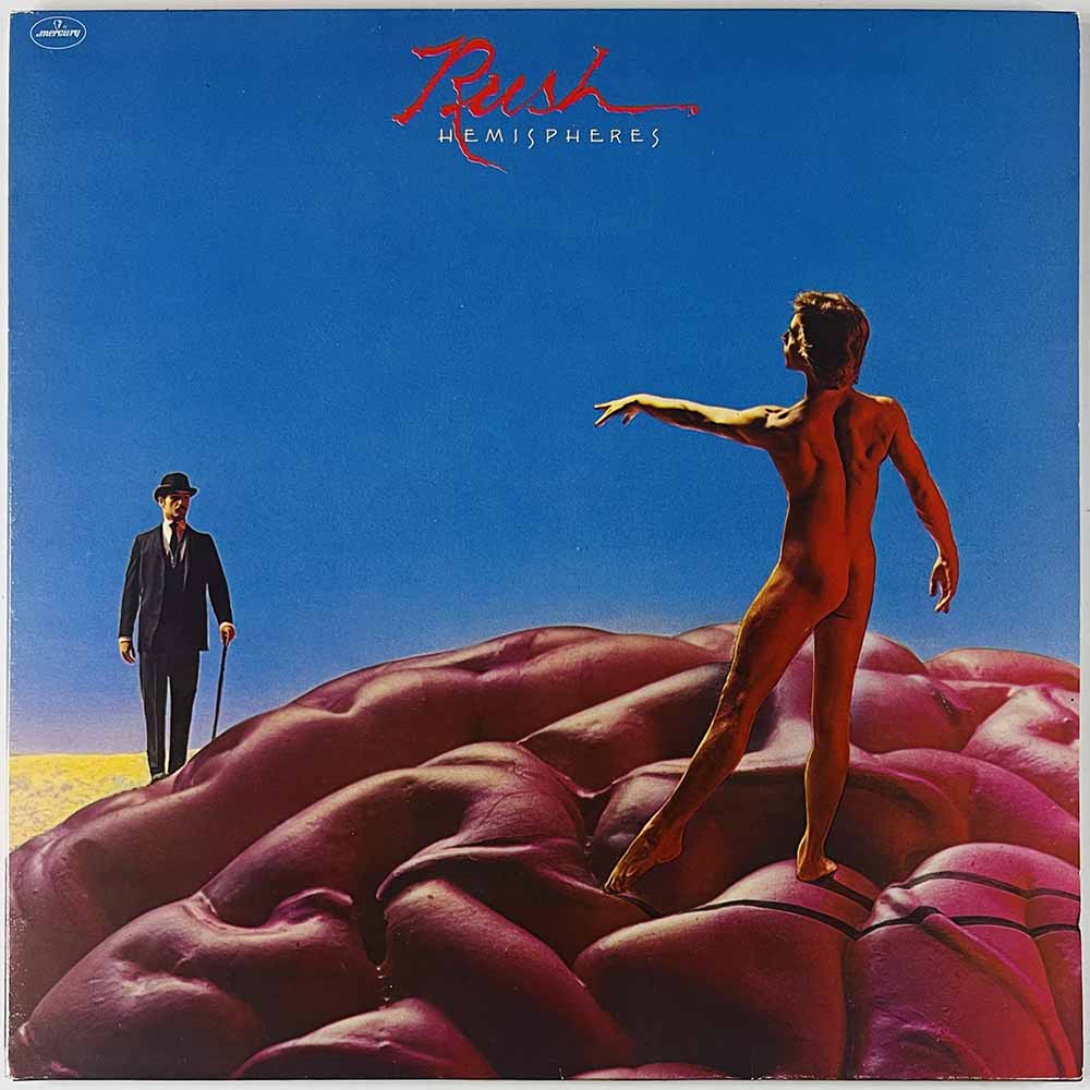 Rush LP Hemispheres  kansi EX- levy EX Käytetty LP