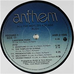 Rush LP All the world’s a stage 2LP  kansi VG+ levy EX Käytetty LP