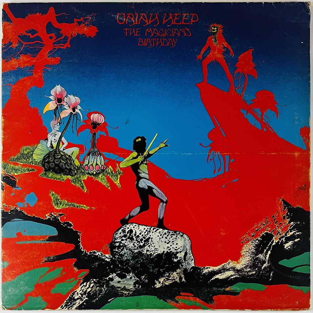 Uriah Heep LP The Magician's Birthday  kansi VG- levy G Käytetty LP