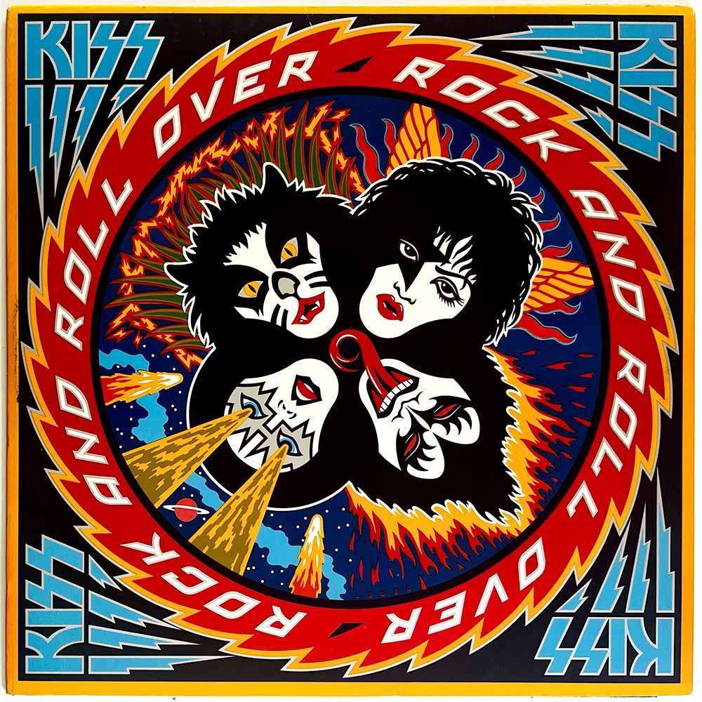 Kiss LP Rock and roll over  kansi EX- levy EX- Käytetty LP