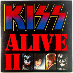 Kiss 1977 NBLP 7076 Alive II 2LP Begagnat LP