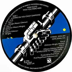 Pink Floyd 1975 SHVL 814 Wish you were here Begagnat LP