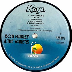 Bob Marley & The Wailers LP Kaya  kansi VG levy VG Käytetty LP