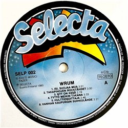 Wrum 1980 SELP 002 Takapihojen rock-tähdet Begagnat LP