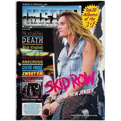 Metal Forces magazine 1990 number 47 february Skid Row, Mortal Sin, Death, Manowar used magazine