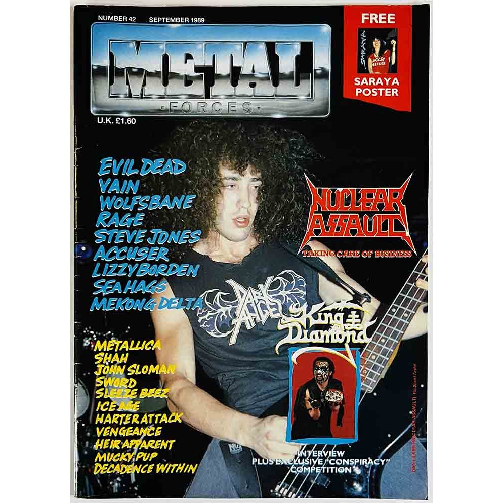 Metal Forces magazine 1989 number 42 september Nuclear Assault, King Diamond used magazine