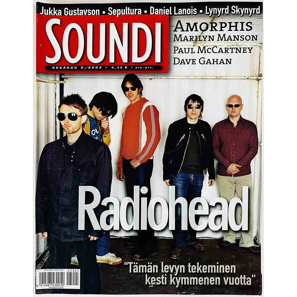 Soundi 2003 5 Radiohead, Amorphis, Jukka Gustavson aikakauslehti