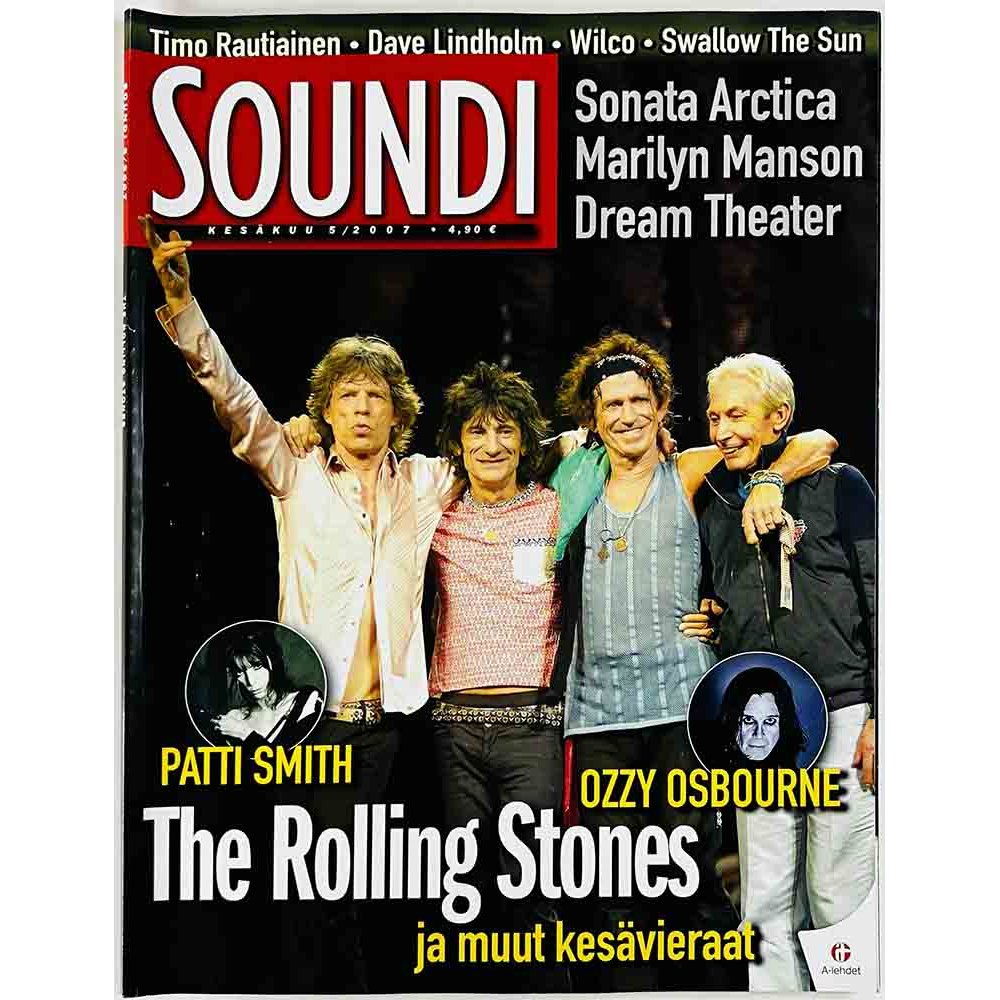 Soundi 2007 5 Rolling Stones, Ozzy Osbourne, Patti Smith aikakauslehti