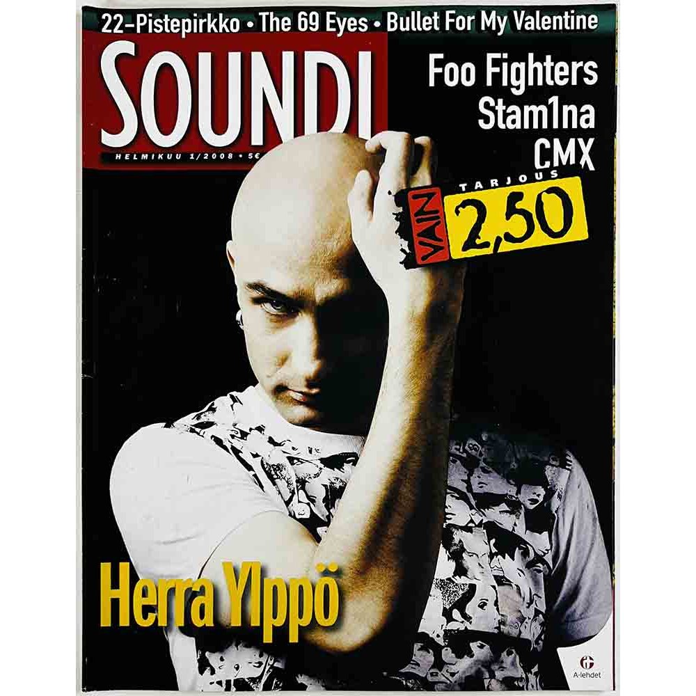 Soundi 2008 1 Hasse Walli, Herra Ylppö, CMX, Stam1na aikakauslehti