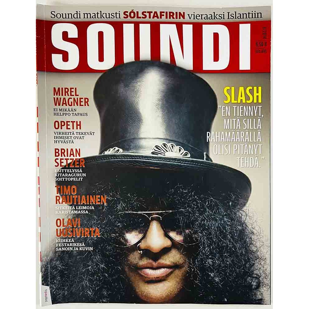 Soundi 2014 8 Opeth, Slash, Brian Setzer, Olavi Uusivirta begagnade magazine