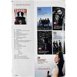 Soundi 2014 8 Opeth, Slash, Brian Setzer, Olavi Uusivirta begagnade magazine