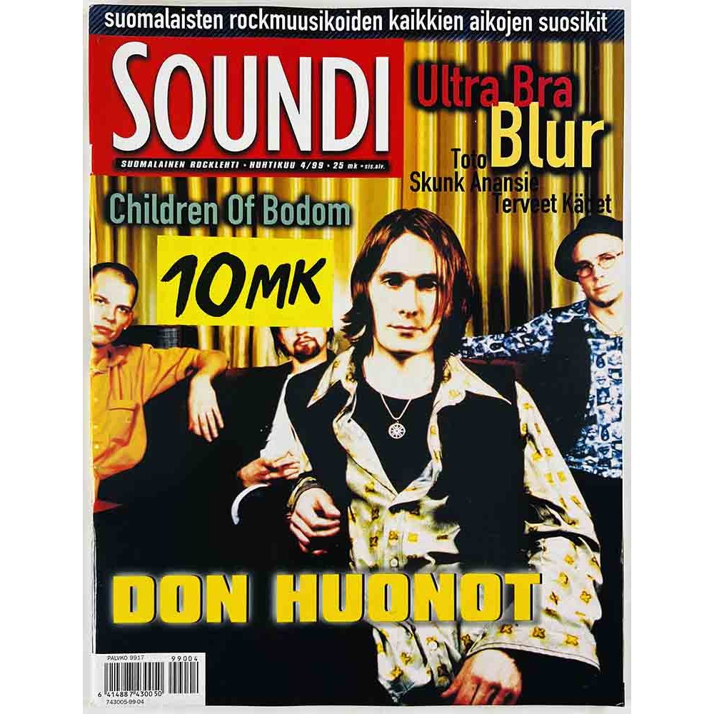 Soundi 1999 4 Ultra Bra, Terveet Kädet, Eläkeläiset, Blur begagnade magazine