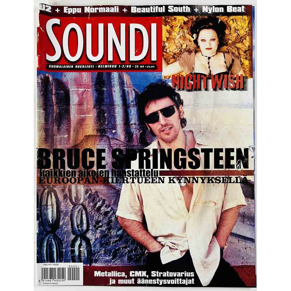 Soundi 1999 1-2 Bruce Springsteen, Nightwish, Eppu Normaali begagnade magazine