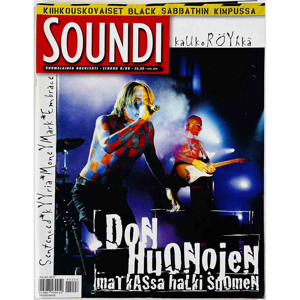 Soundi 1998 8 Sentenced, kiihkouskovaiset Black Sabbathin kimpussa begagnade magazine