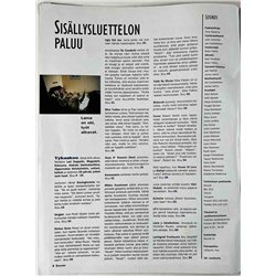 Soundi 1992 Syyskuu Cure, Faith No More, Maggie Reilly begagnade magazine