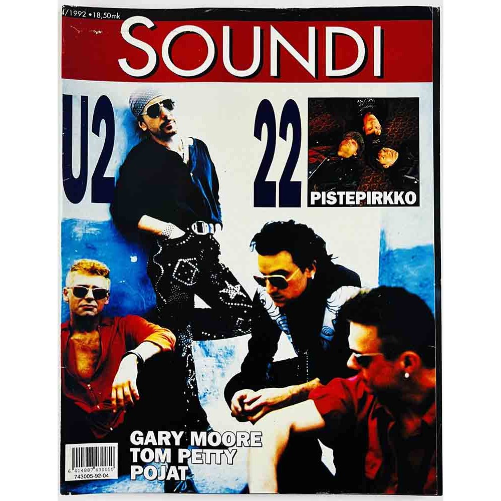 Soundi 1992 4 22 Pistepirkko, Pojat, Gary Moore, U2 begagnade magazine