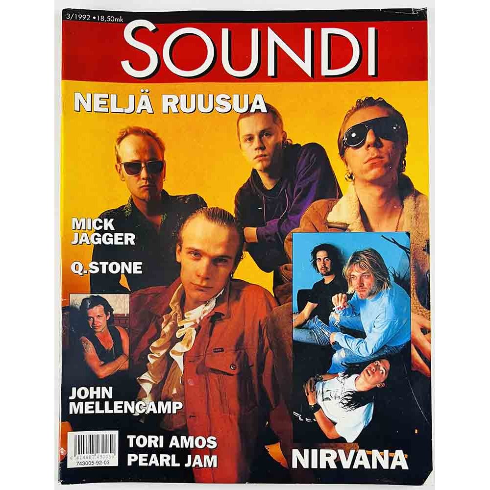 Soundi 1992 3 Mick Jagger, Tori Amos, Neljä Ruusua begagnade magazine