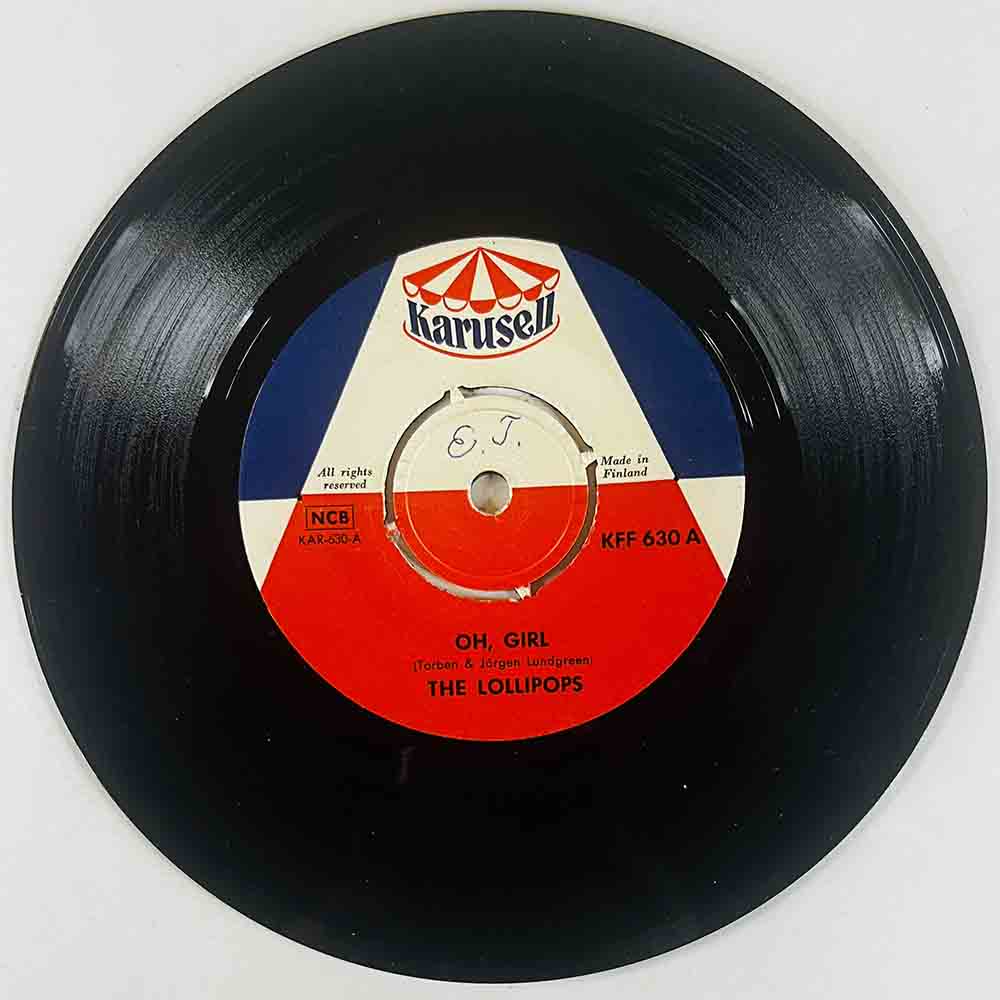 Lollipops Käytetty 7” ei kuvakantta Oh, Girl / Are You Lonesome Just Like Me  kansi Ei kuvakantta levy VG+ vinyylisingle