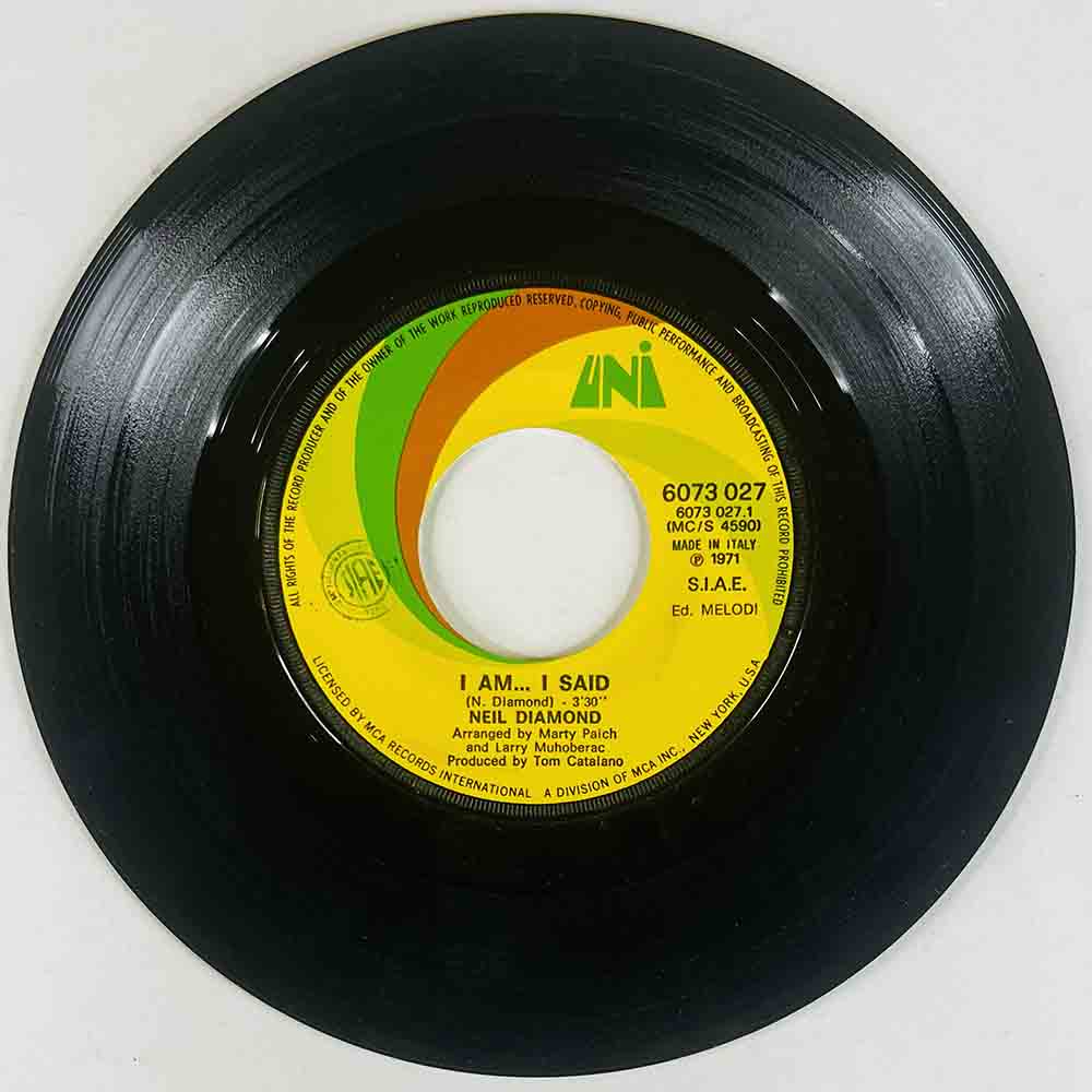 Diamond Neil 1971 6073 027 I Am... I Said / Done Too Soon second hand single