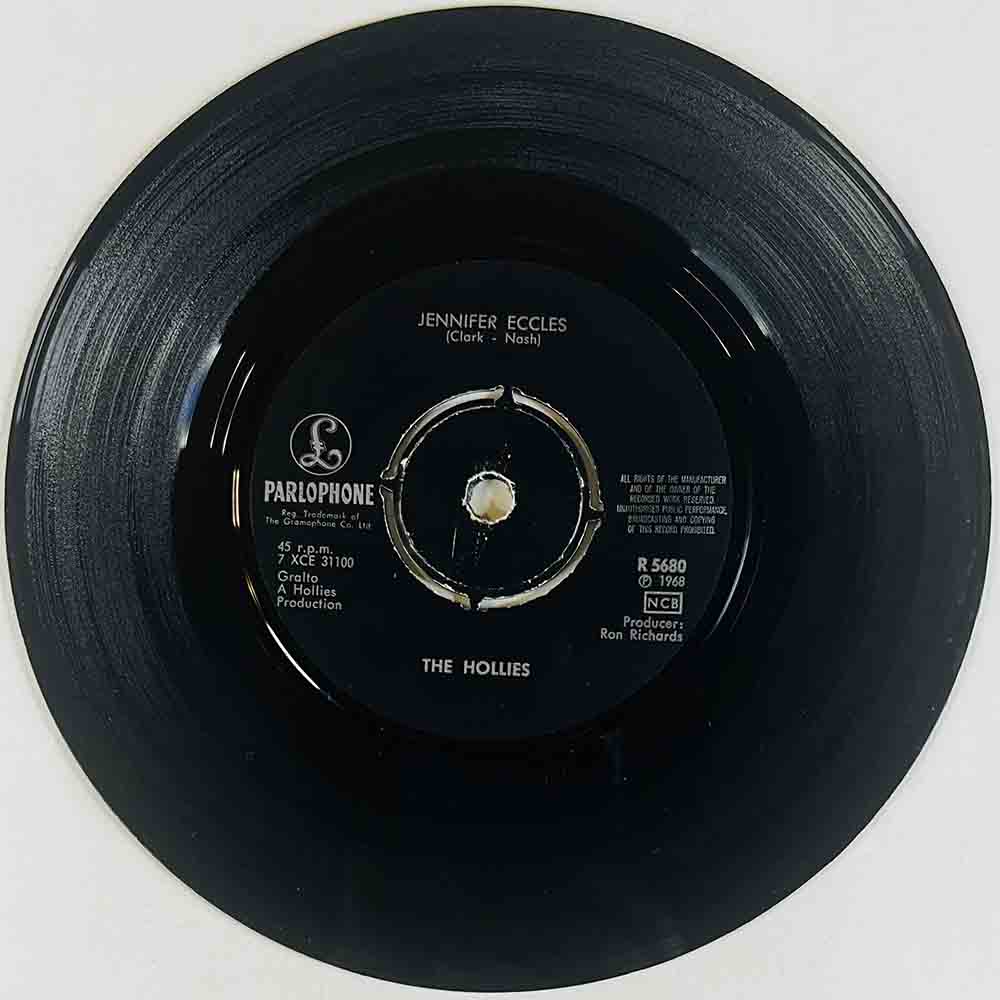 Hollies Käytetty 7” ei kuvakantta Jennifer Eccles / Open Up Your Eyes  kansi Ei kuvakantta levy VG+ vinyylisingle