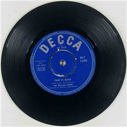 Rolling Stones Käytetty 7” ei kuvakantta Paint it, black / Long long while  kansi Ei kuvakantta levy VG+ vinyylisingle