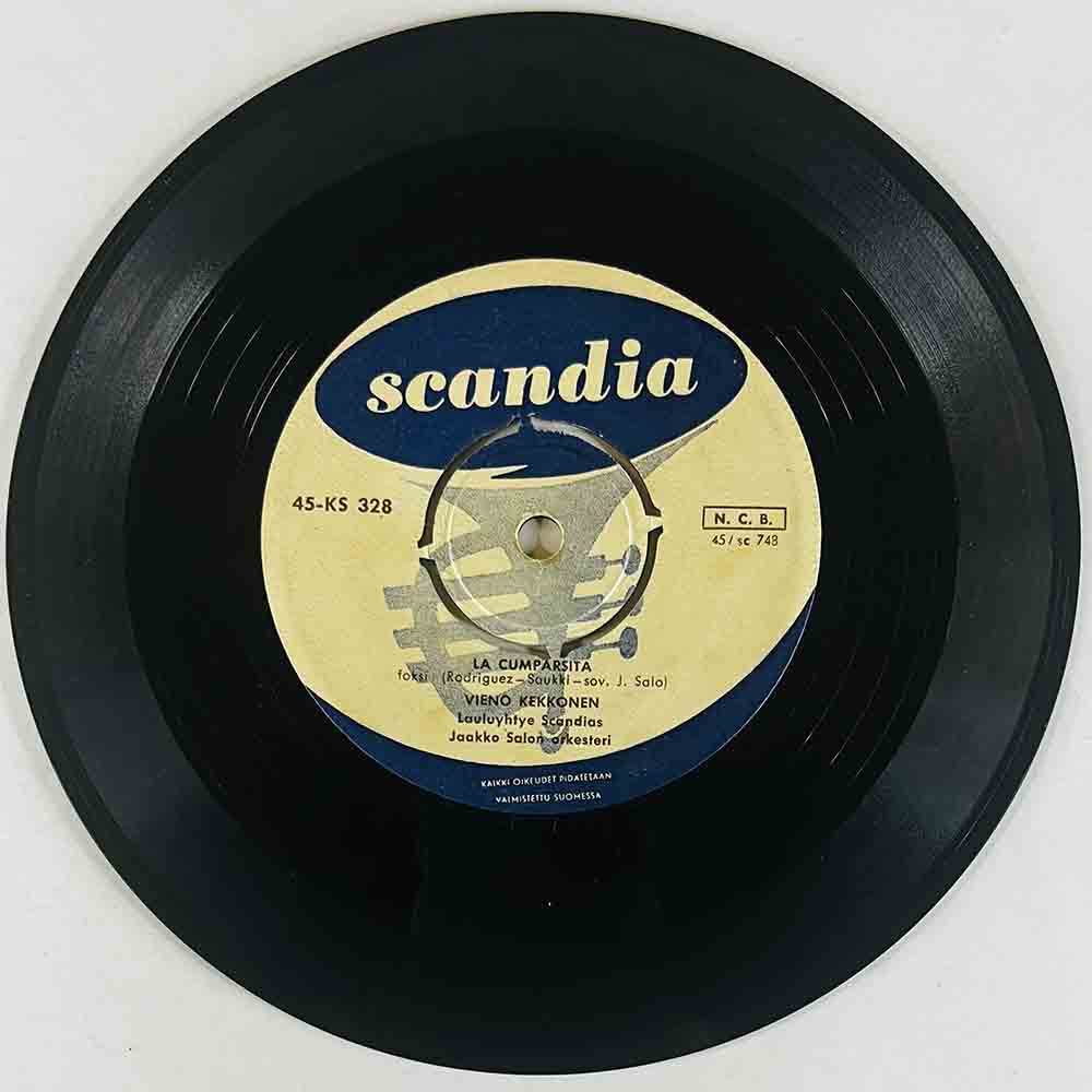 Kekkonen Vieno Käytetty 7” ei kuvakantta La cumparsita / Meidän maailmamme  kansi Ei kuvakantta levy VG+ vinyylisingle