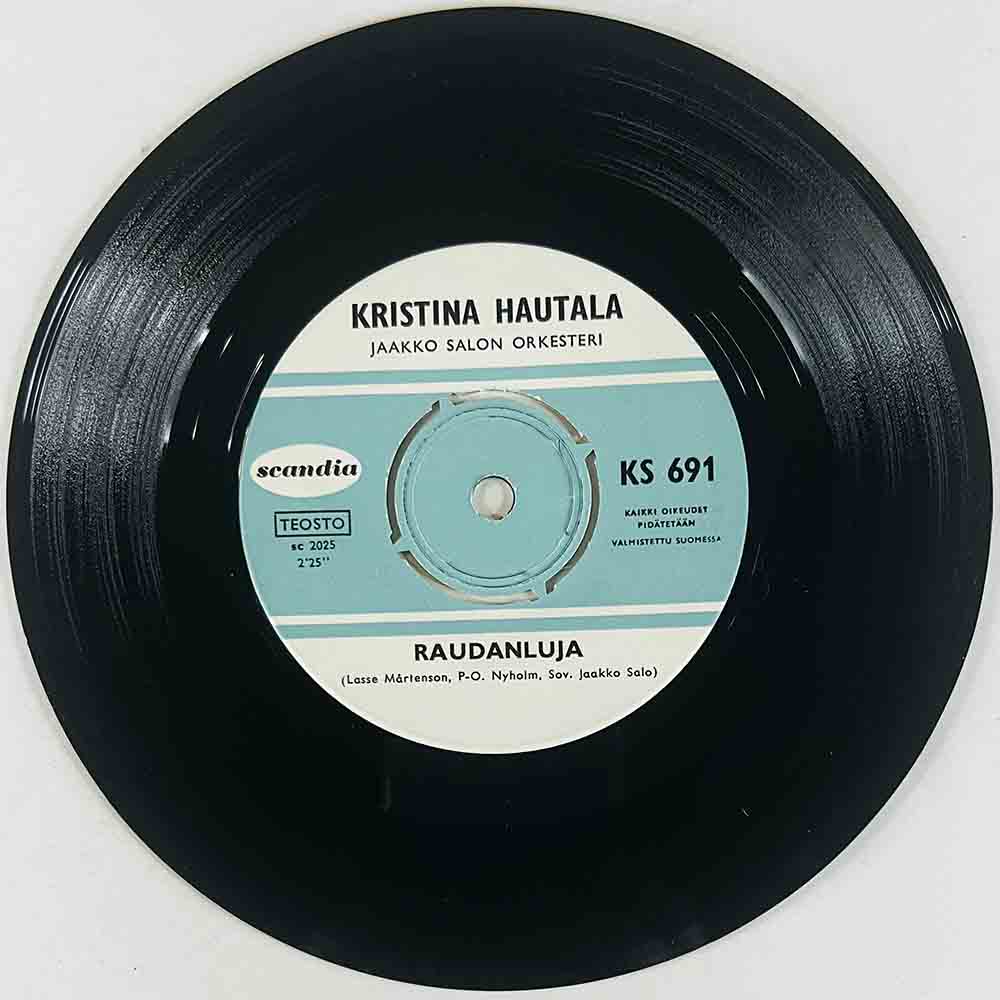 Hautala Kristiina Käytetty 7” ei kuvakantta Raudanluja / Voinko luottaa  kansi Ei kuvakantta levy VG vinyylisingle