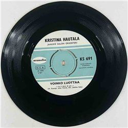 Hautala Kristiina Käytetty 7” ei kuvakantta Raudanluja / Voinko luottaa  kansi Ei kuvakantta levy VG vinyylisingle