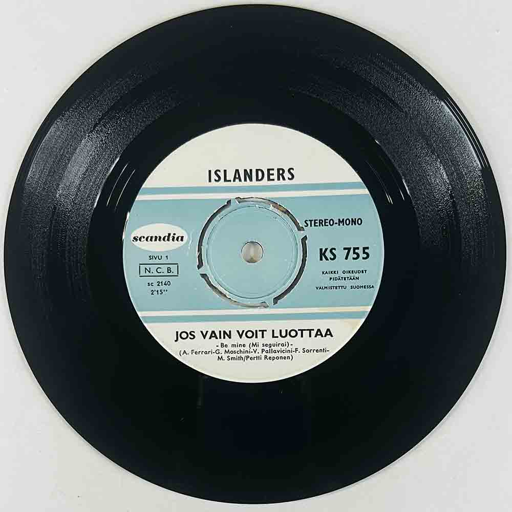 Islanders Käytetty 7” ei kuvakantta Jos vain voit luottaa / Leijat  kansi Ei kuvakantta levy VG+ vinyylisingle