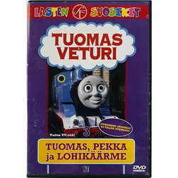 DVD - Tuomas Veturi DVD Tuomas, Pekka ja lohikäärme  kansi EX levy EX Käytetty DVD