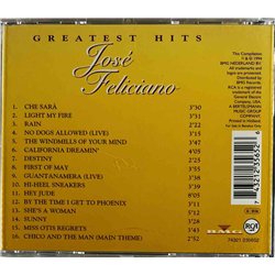 Feliciano Jose CD Greatest hits  kansi EX levy EX Käytetty CD